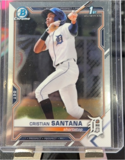 2021 Bowman Chrome #BCP-186 Cristian Santana — front