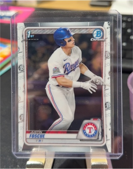 2020 Bowman Draft Chrome #BD-124 Justin Foscue — front