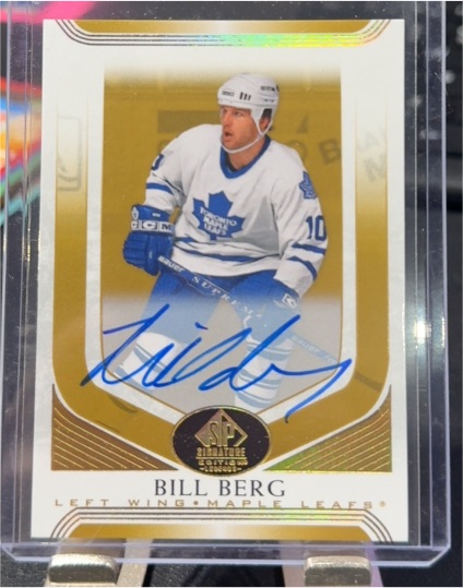 2020-21 UD SP Signature Edition Legends Gold Autographs Bill Berg — front