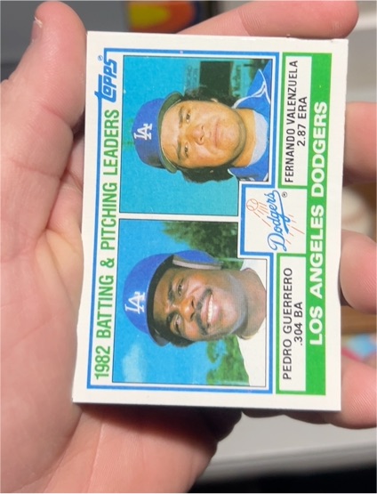 1983 Topps #681 Fernando Valenzuela/Pedro Guerrero — front