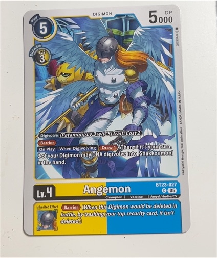 Digimon Card Game BT23-027 Angemon — front