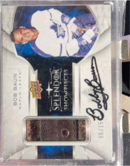 2017 Upper Deck Toronto Maple Leafs Centennial Die-Cut #15 Bob Baun — front
