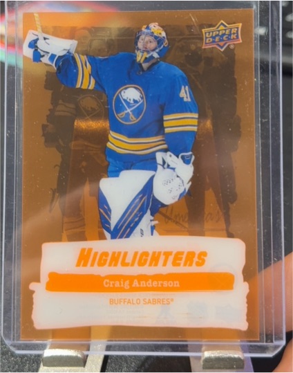 2022-23 Upper Deck Series 2 Highlighters Orange #HL-3 Craig Anderson — front