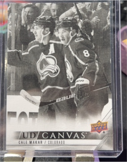 2022-23 Upper Deck UD Canvas Black #C208 Cale Makar — front
