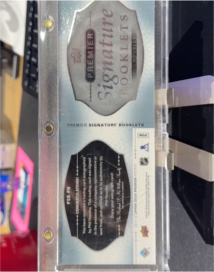 2001 Upper Deck Premier Signature Booklets — front