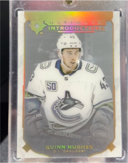 2019-20 Upper Deck Ultimate Collection Ultimate Introductions #UI-70 Quinn Hughes — front
