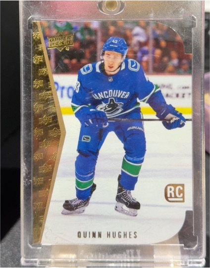 2019-20 Upper Deck Rookie Tribute Die-Cuts #5 Quinn Hughes — front