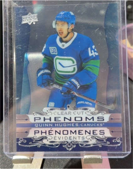 2020-21 Upper Deck Tim Hortons Clear Cut Phenoms #CC-10 Quinn Hughes — front