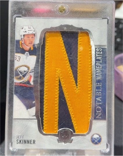 2023-24 Upper Deck The Cup Notable Nameplates #NN-JS Jeff Skinner — front