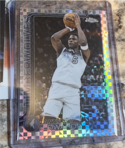 2025-26 Topps Chrome #151 Anthony Edwards — front