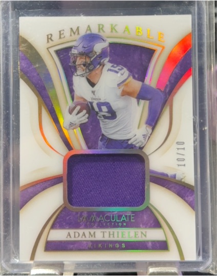 2020 Panini Immaculate Collection #10 Adam Thielen — front