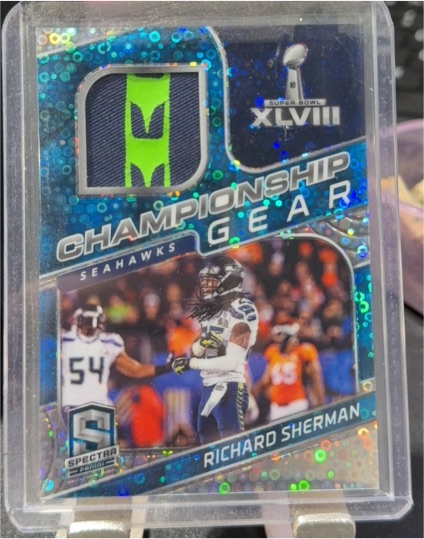 2020 Panini Spectra Championship Gear #CG-RS Richard Sherman — front