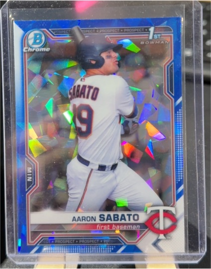 2021 Bowman Chrome #BCP-125 Aaron Sabato — front