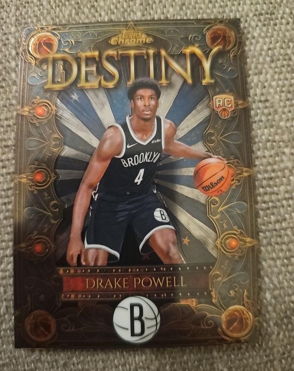 2025-26 Topps Chrome #D-18 Drake Powell Destiny Rookie — front