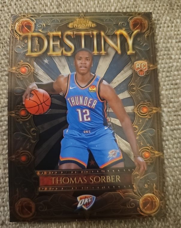 2025-26 Topps Chrome #D-13 Thomas Sorber Destiny — front