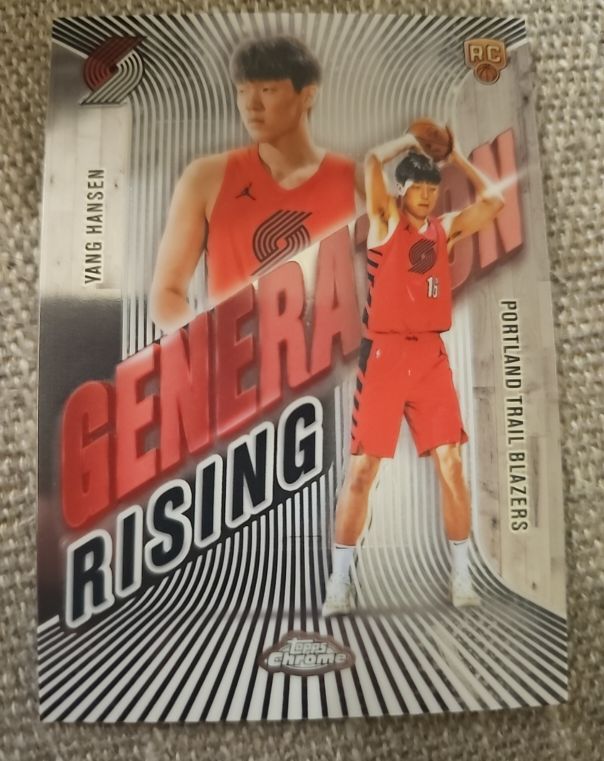 2025-26 Topps Chrome #GR-10 Yang Hansen Generation Rising — front