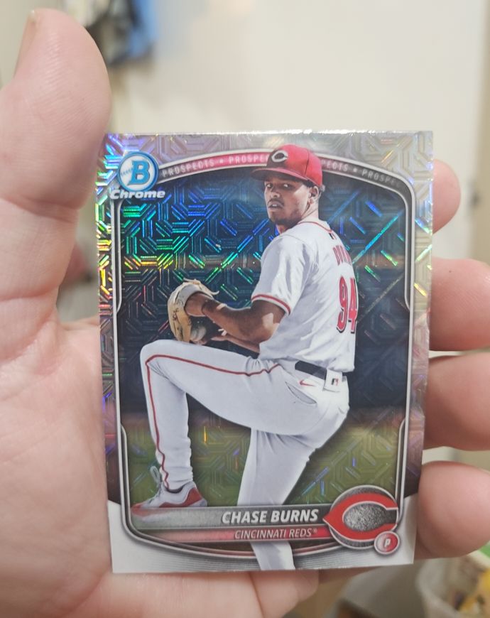 2025 Bowman Chrome Prospects #BCP-122 Chase Burns — front