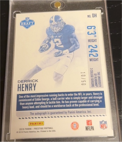 2016 Panini Prestige Football #DH Derrick Henry — front