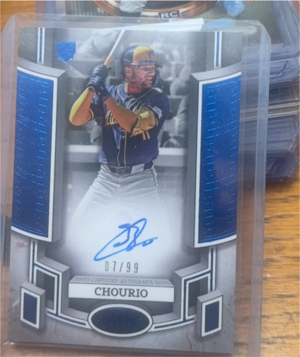 2024 Topps Tier One Break Out Autographs Chourio #/99 — front