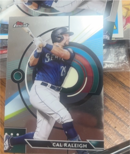 2023 Topps Finest #99 Cal Raleigh — front