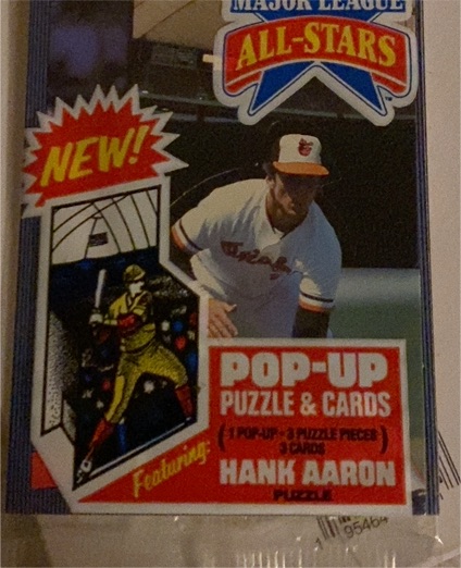 1986 Donruss MLB All Stars Pop-Up Puzzle & Cards Featuring Hank Aaron — front
