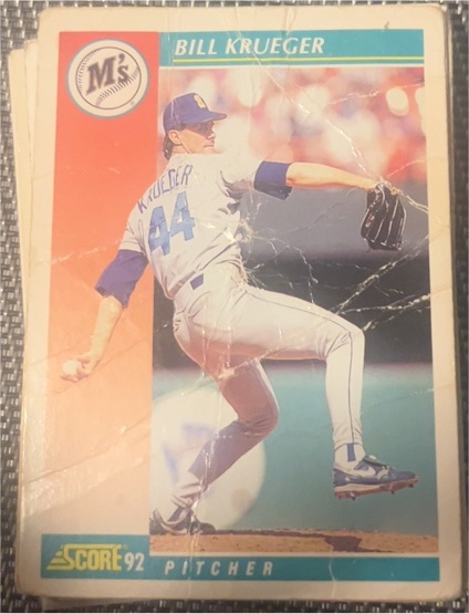 1992 Score #253 Bill Krueger — front