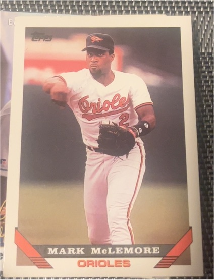 1993 Topps #55 Mark McLemore Baltimore Orioles — front