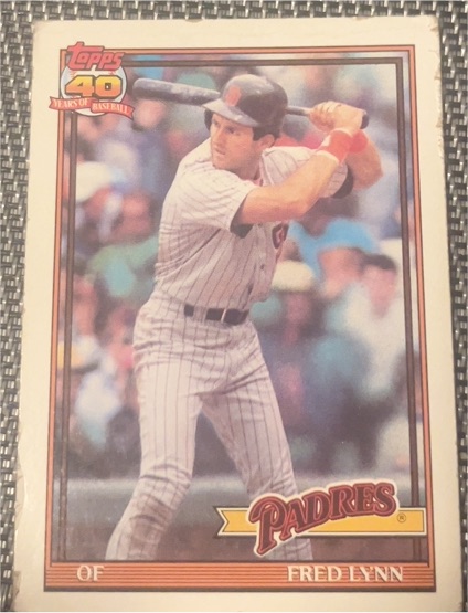 1991 Topps #586 Fred Lynn — front