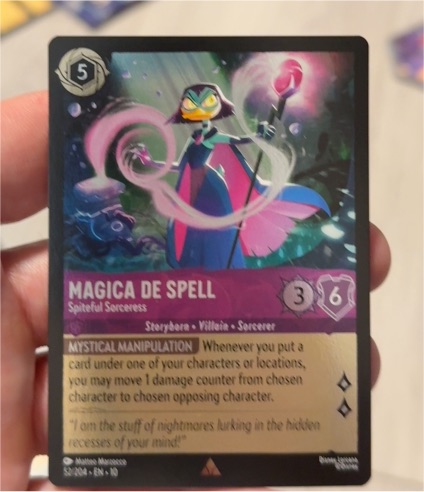 2024 Disney Lorcana Whispers in the Well #52 Magica De Spell - Spiteful Sorceress — front