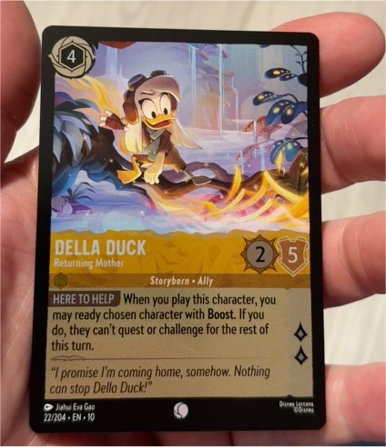 Disney Lorcana Whispers in the Well #22 Della Duck Returning Mother — front