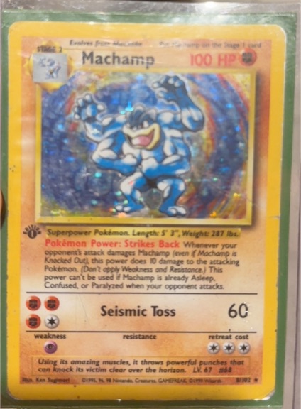 1999 Pokémon #8 Machamp — front