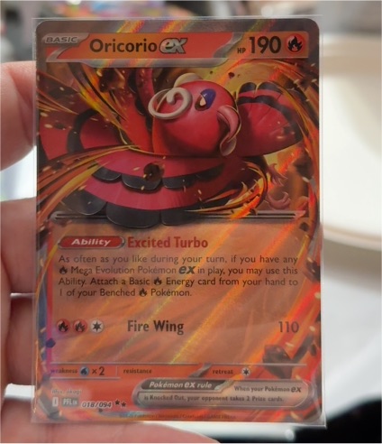 2025 Pokémon TCG Phantasmal Flames #018 Oricorio ex — front
