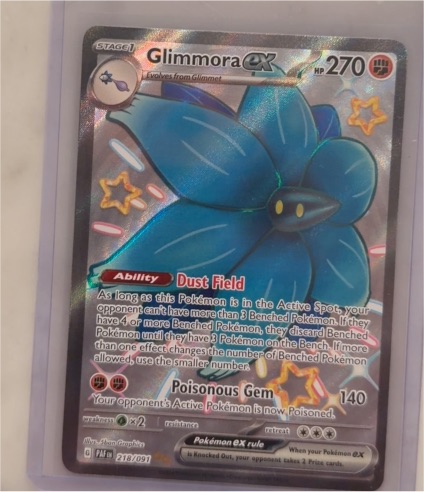 2023 Pokémon Scarlet & Violet Paldean Fates #218 Glimmora ex — front