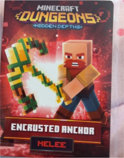 2021 Raw Thrills Minecraft Dungeons Arcade Vending Cards - Series 2 Encrusted Anchor — front