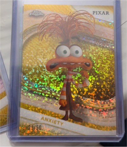 2025 Topps Chrome Disney #84 Anxiety Mini Diamond Refractor — front