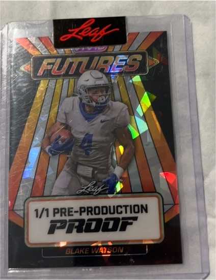 2024 Leaf Vivid Futures 1/1 Pre-Production Proof Blake Watson — front