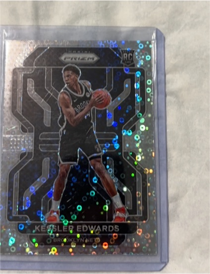 2021-22 Panini Prizm #284 Kessler Edwards Nets Silver Prizm RC — front