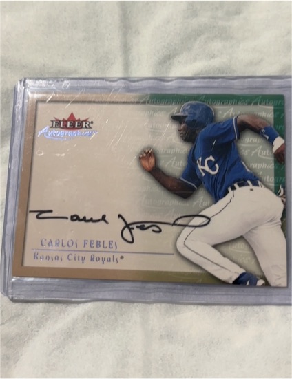 2000 Fleer Autographics Carlos Febles — front
