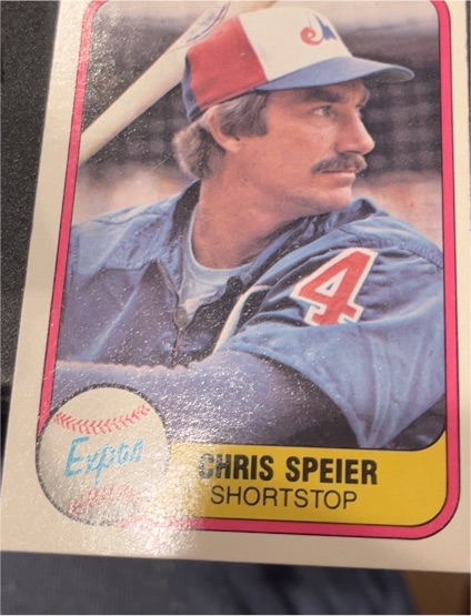 1981 Fleer #153 Chris Speier — front