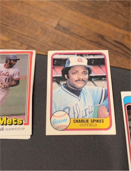 1981 Fleer #430 Charlie Spikes — front
