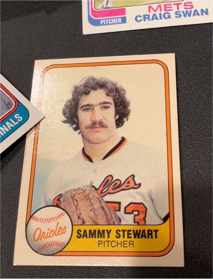 1981 Fleer #181 Sammy Stewart — front