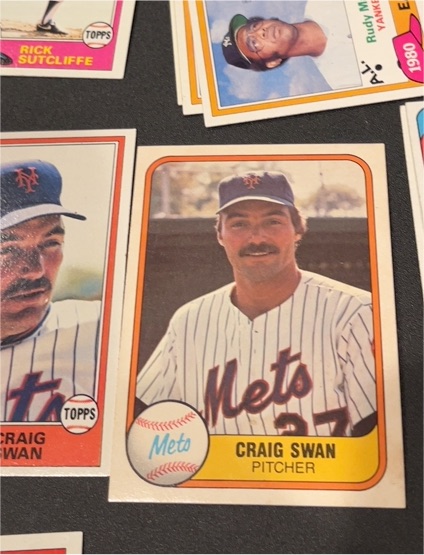 1981 Fleer #319 Craig Swan — front