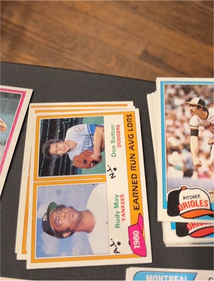 1981 Topps #7 Don Sutton & Rudy May — front
