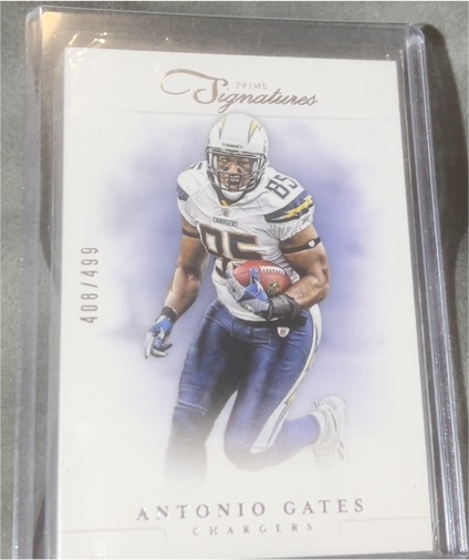 2012 Panini Prime Signatures #408 Antonio Gates — front