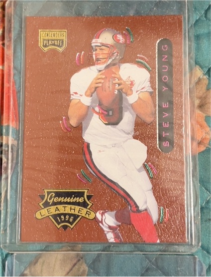1996 Playoff Contenders Genuine Leather Steve Young — front