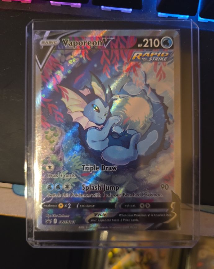 2021 Pokémon TCG SWSH181 Vaporeon V — front