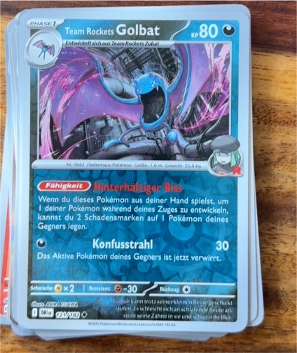 2025 Pokémon Scarlet & Violet Destined Rivals #121 Team Rocket's Golbat — front
