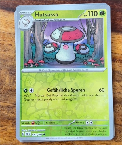 2023 Pokémon SV03: Obsidian Flames #010 Hutsassa — front