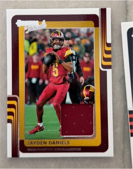 2025 Donruss Donruss Threads #DTH-JDS Jayden Daniels — front
