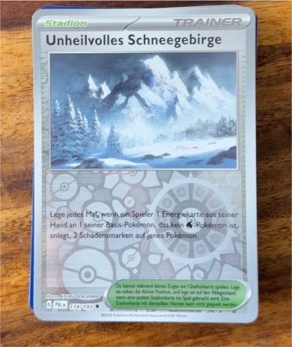 2023 Pokémon Paldea Evolved #174 Calamitous Snowy Mountain — front